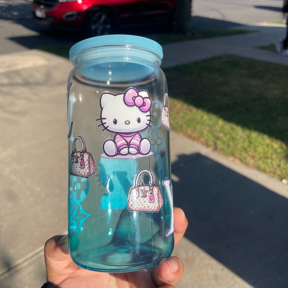 Hello Kitty Blue‎ Glass Jar